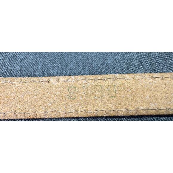 Vintage Post Modern Memphis Style Red Patton Leather Belt Size- XS/ S - Picture 7 of 10